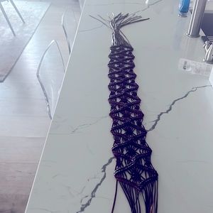 Ralph Lauren brown leather belt with ties in back.